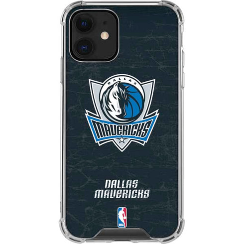 NBA Dallas Mavericks Black Primary Logo iPhone 12 Clear Case