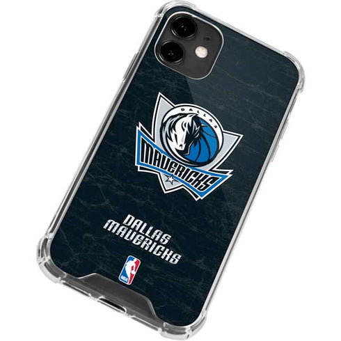 NBA Dallas Mavericks Black Primary Logo iPhone 12 Clear Case