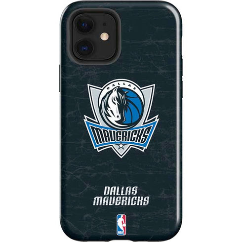 NBA Dallas Mavericks Black Primary Logo iPhone 12 Impact Case