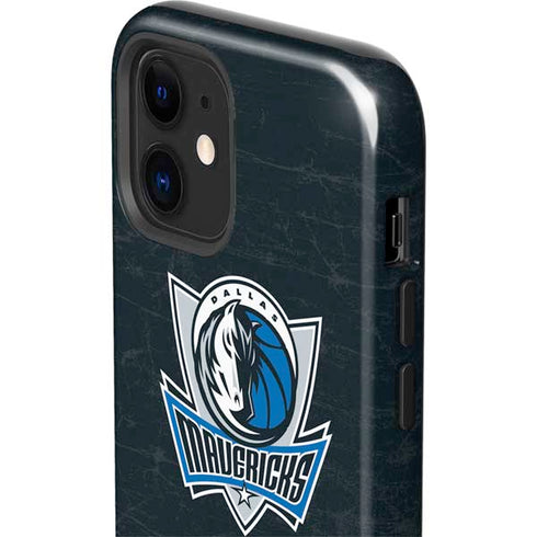NBA Dallas Mavericks Black Primary Logo iPhone 12 Impact Case