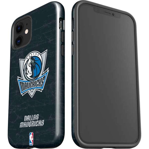 NBA Dallas Mavericks Black Primary Logo iPhone 12 Impact Case