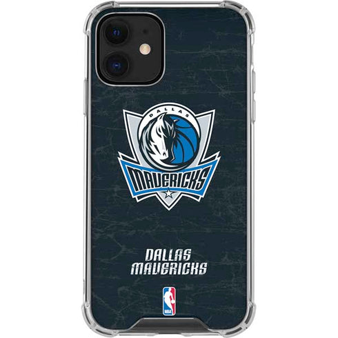 NBA Dallas Mavericks Black Primary Logo iPhone 12 Mini Clear Case
