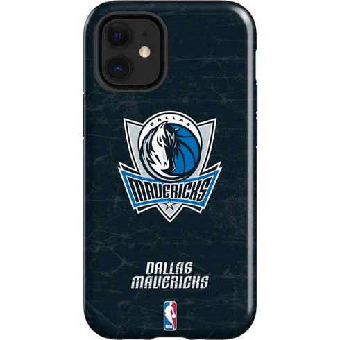 NBA Dallas Mavericks Black Primary Logo iPhone 12 Mini Impact Case