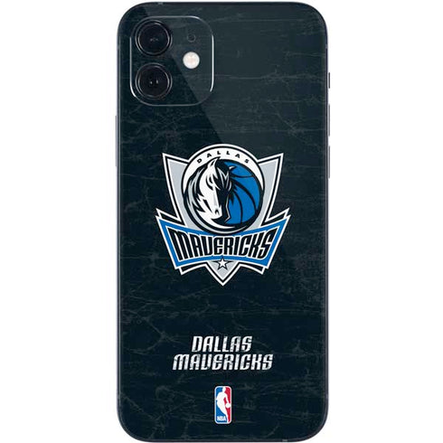 NBA Dallas Mavericks Black Primary Logo iPhone 12 Mini Skin