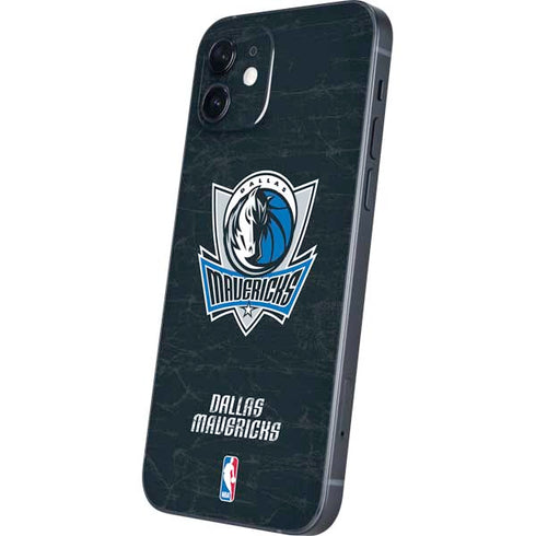 NBA Dallas Mavericks Black Primary Logo iPhone 12 Mini Skin
