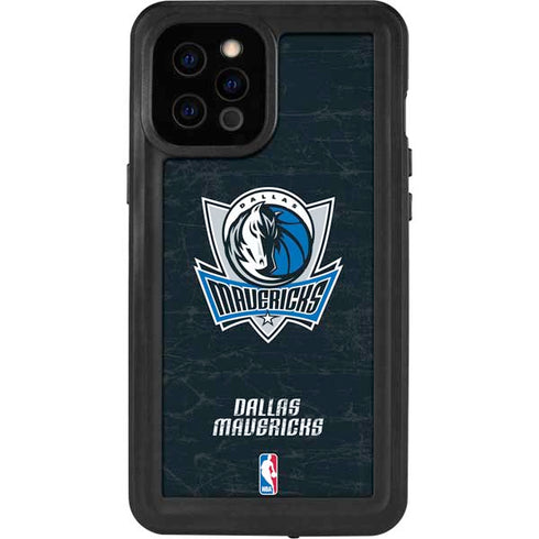 NBA Dallas Mavericks Black Primary Logo iPhone 12 Pro Max Waterproof Case