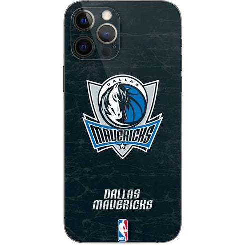 NBA Dallas Mavericks Black Primary Logo iPhone 12 Pro Skin