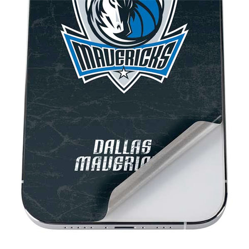 NBA Dallas Mavericks Black Primary Logo iPhone 12 Pro Skin