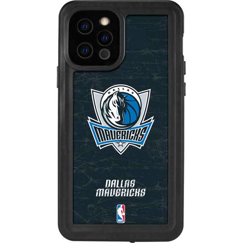 NBA Dallas Mavericks Black Primary Logo iPhone 12 Pro Waterproof Case