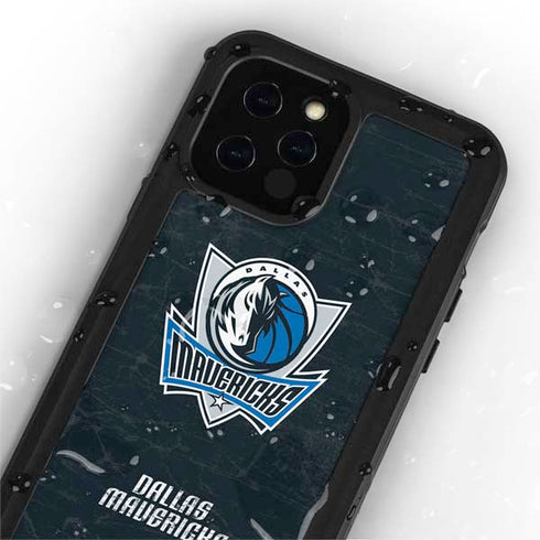 NBA Dallas Mavericks Black Primary Logo iPhone 12 Pro Waterproof Case
