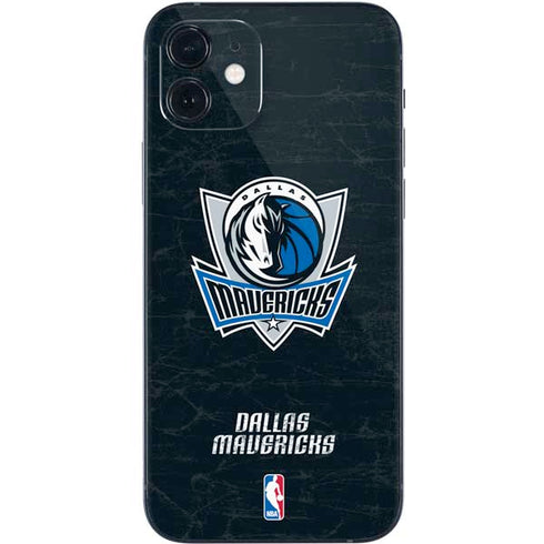 NBA Dallas Mavericks Black Primary Logo iPhone 12 Skin