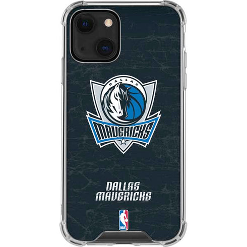 NBA Dallas Mavericks Black Primary Logo iPhone 13 Mini Clear Case