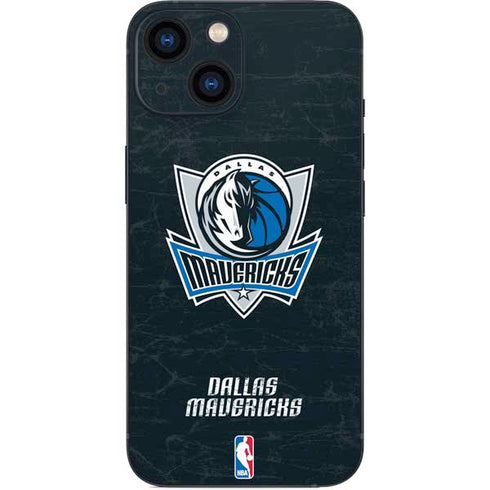 NBA Dallas Mavericks Black Primary Logo iPhone 13 Mini Skin