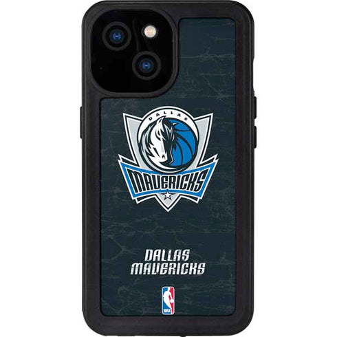 NBA Dallas Mavericks Black Primary Logo iPhone 13 Mini Waterproof Case
