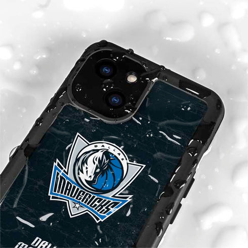 NBA Dallas Mavericks Black Primary Logo iPhone 13 Mini Waterproof Case