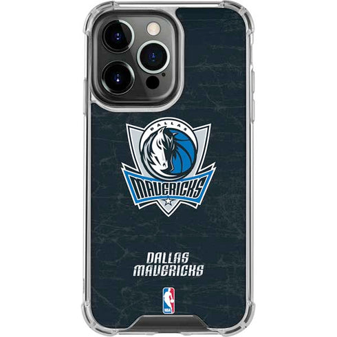 NBA Dallas Mavericks Black Primary Logo iPhone 13 Pro Clear Case