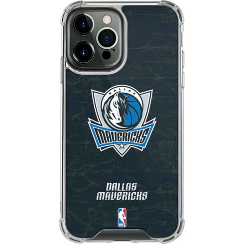 NBA Dallas Mavericks Black Primary Logo iPhone 13 Pro Max Clear Case