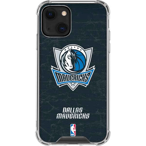 NBA Dallas Mavericks Black Primary Logo iPhone 14 Clear Case