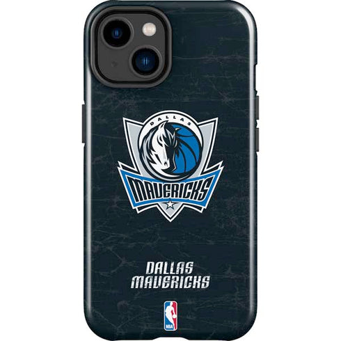 NBA Dallas Mavericks Black Primary Logo iPhone 15 Plus Impact Case