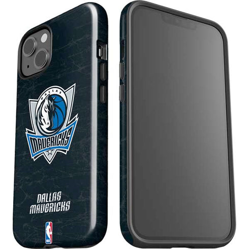 NBA Dallas Mavericks Black Primary Logo iPhone 15 Plus Impact Case