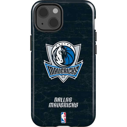 NBA Dallas Mavericks Black Primary Logo iPhone 14 Impact Case