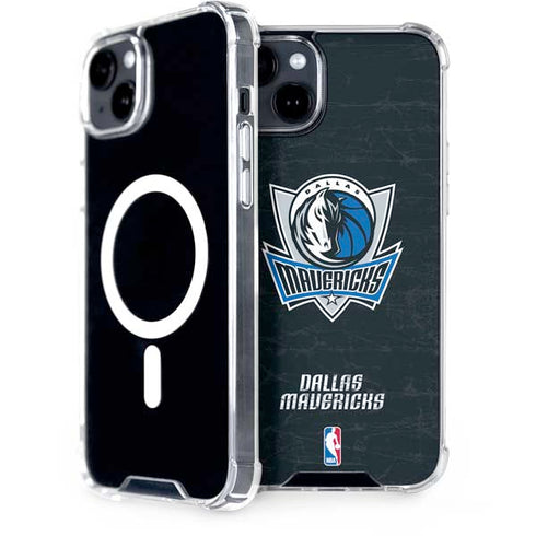 NBA Dallas Mavericks Black Primary Logo iPhone 14 Plus MagSafe Case
