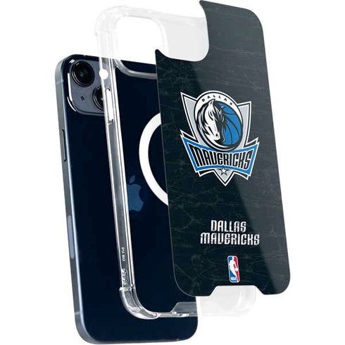 NBA Dallas Mavericks Black Primary Logo iPhone 15 Plus MagSafe Case