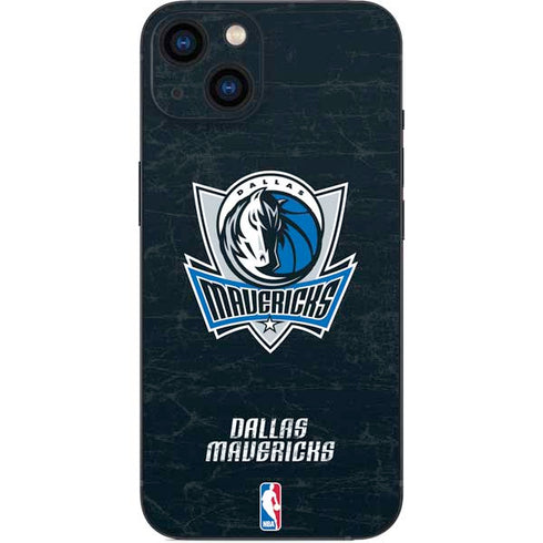NBA Dallas Mavericks Black Primary Logo iPhone 15 Plus Skin