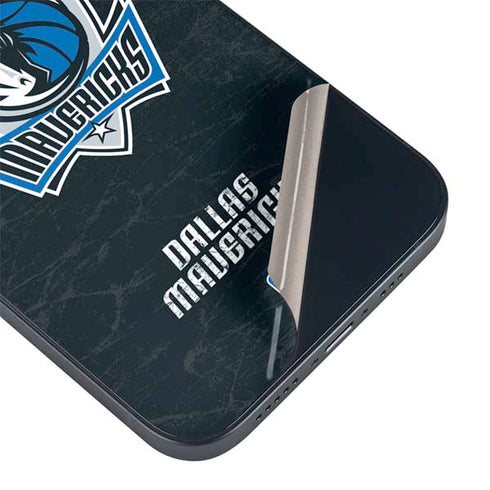 NBA Dallas Mavericks Black Primary Logo iPhone 14 Plus Skin