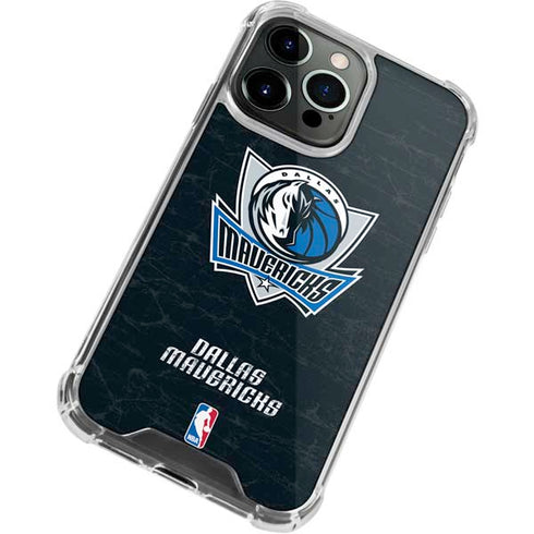NBA Dallas Mavericks Black Primary Logo iPhone 14 Pro Clear Case