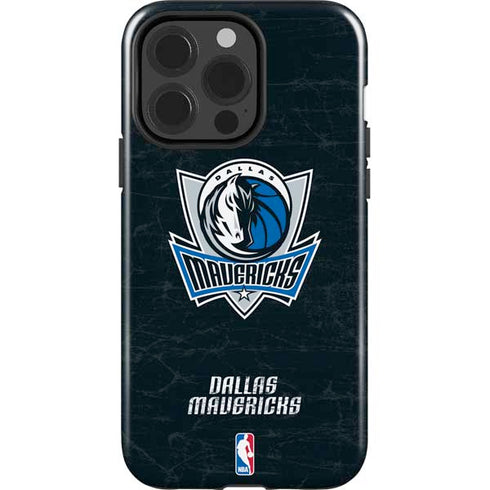 NBA Dallas Mavericks Black Primary Logo iPhone 14 Pro Impact Case