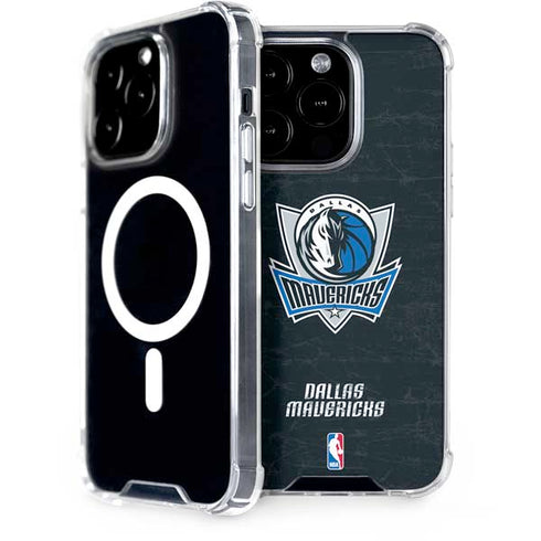 NBA Dallas Mavericks Black Primary Logo iPhone 15 Pro MagSafe Case