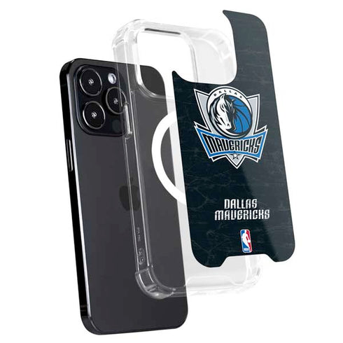 NBA Dallas Mavericks Black Primary Logo iPhone 15 Pro MagSafe Case