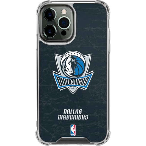 NBA Dallas Mavericks Black Primary Logo iPhone 14 Pro Max Clear Case