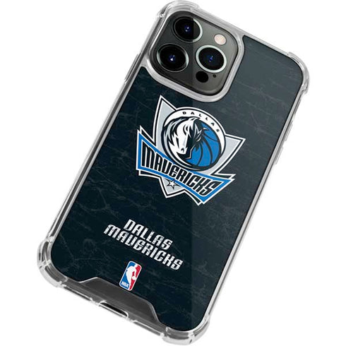NBA Dallas Mavericks Black Primary Logo iPhone 14 Pro Max Clear Case