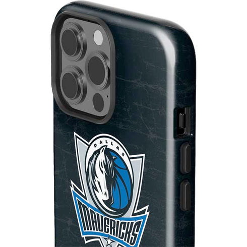 NBA Dallas Mavericks Black Primary Logo iPhone 15 Pro Max Impact Case