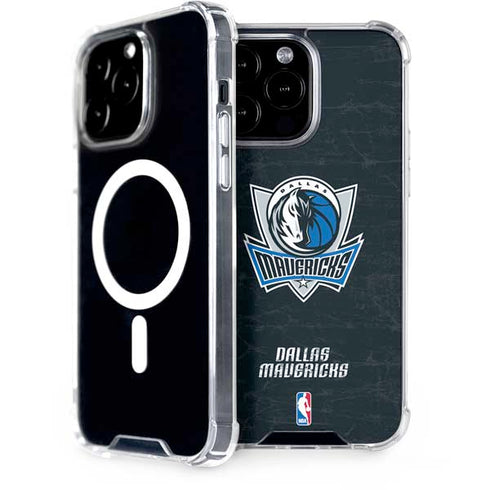 NBA Dallas Mavericks Black Primary Logo iPhone 14 Pro Max MagSafe Case