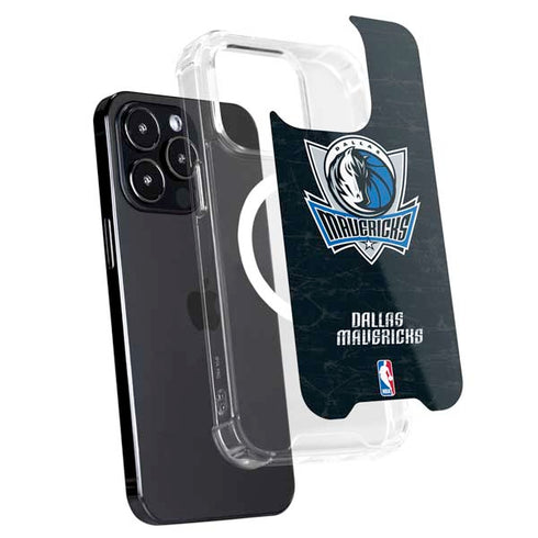 NBA Dallas Mavericks Black Primary Logo iPhone 14 Pro Max MagSafe Case