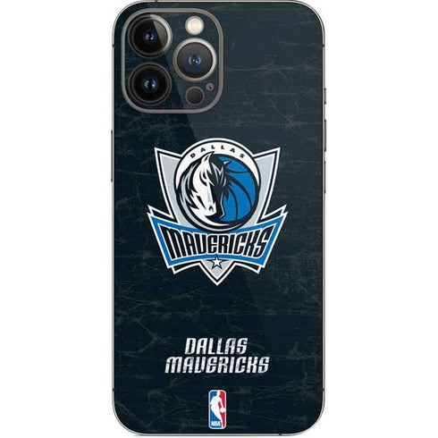 NBA Dallas Mavericks Black Primary Logo iPhone 14 Pro Max Skin