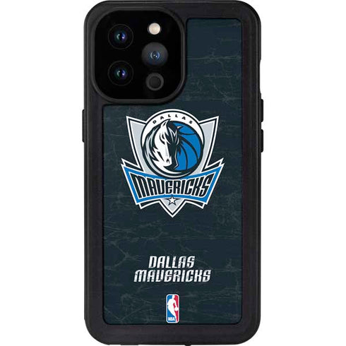 NBA Dallas Mavericks Black Primary Logo iPhone 14 Pro Max Waterproof Case
