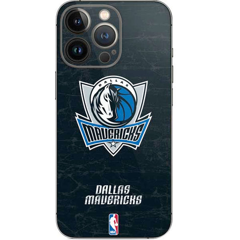 NBA Dallas Mavericks Black Primary Logo iPhone 14 Pro Skin
