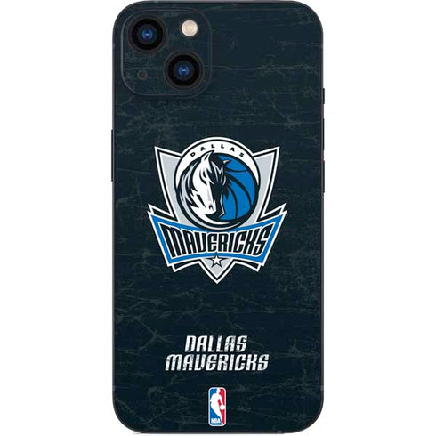 NBA Dallas Mavericks Black Primary Logo iPhone 14 Skin