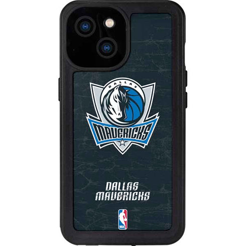 NBA Dallas Mavericks Black Primary Logo iPhone 15 Waterproof Case