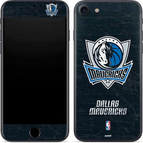 NBA Dallas Mavericks Black Primary Logo iPhone 7 Skin