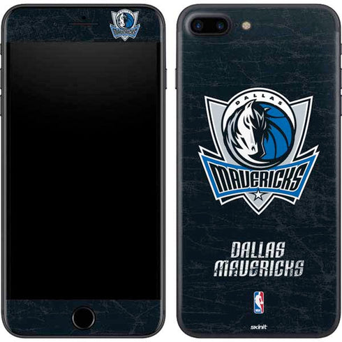 NBA Dallas Mavericks Black Primary Logo iPhone 8 Plus Skin