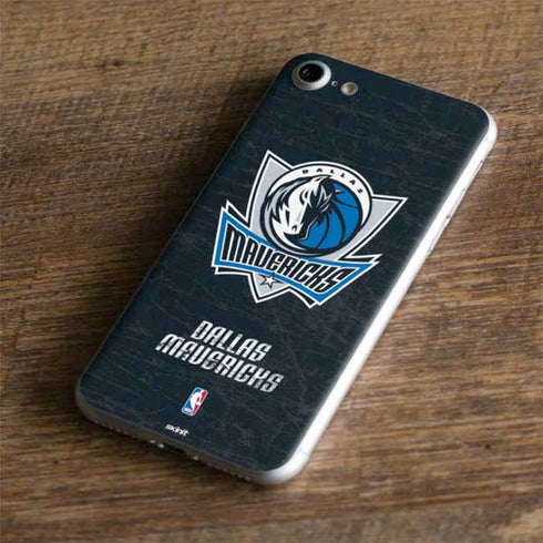 NBA Dallas Mavericks Black Primary Logo iPhone 8 Skin