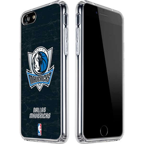 NBA Dallas Mavericks Black Primary Logo iPhone SE (2nd & 3rd Gen) Clear Case