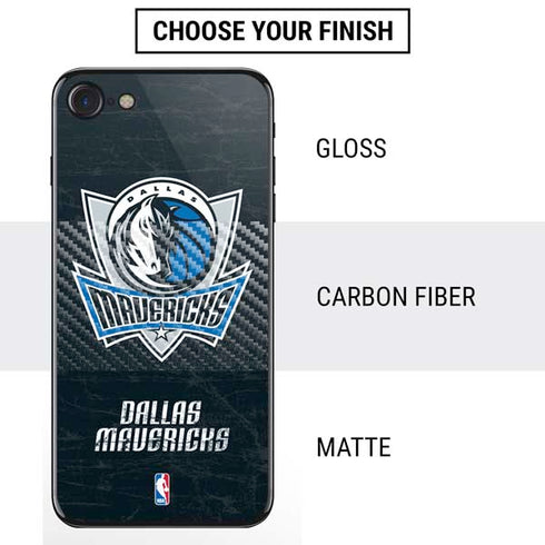 NBA Dallas Mavericks Black Primary Logo iPhone SE (2nd & 3rd Gen) Skin