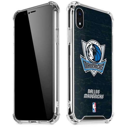 NBA Dallas Mavericks Black Primary Logo iPhone XR Clear Case