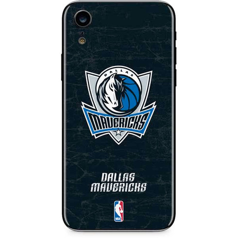 NBA Dallas Mavericks Black Primary Logo iPhone XR Skin